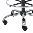 Fea Medical Drafting Stool- Round Gray Vinyl- Chrome Footring