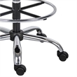 Fea Medical Drafting Stool- Round Beige Vinyl- Chrome Footring