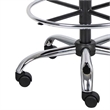 Fea Medical Drafting Stool- Round Black Vinyl- Chrome Footring