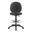 Zem Drafting Stool with Footring- Black Vinyl Contoured Back & Seat