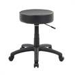 Swivel Stool with 18-23 Inch Adjustable Height- Round Black Vinyl Seat