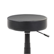 Swivel Stool with 18-23 Inch Adjustable Height- Round Black Vinyl Seat