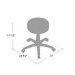 Swivel Stool with 18-23 Inch Adjustable Height- Round Black Vinyl Seat