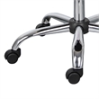 Fea Medical Swivel Stool- Round Beige Padded Seat- Rolling Chrome Base