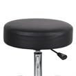 Fea Medical Swivel Stool- Round Black Padded Seat- Rolling Chrome Base