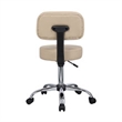 Fea Rolling Medical Swivel Stool- Round Beige Padded Seat- Low Back