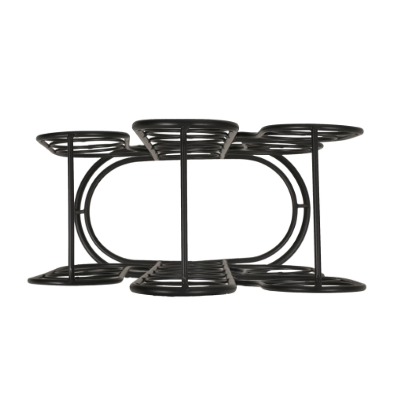 13 Bottles Countertop Wine Rack- 23 Inch- Cactus Shaped Black Metal