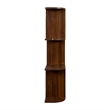 Wall Mounted Bar- 3 Tier Bottle Wine Rack- Glass Holder- Walnut Brown