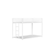 Ady Low Profile Twin Over Twin Bunk Bed with Ladder- White Metal Frame
