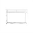 Ady Low Profile Twin Over Twin Bunk Bed with Ladder- White Metal Frame