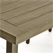 Kristi Outdoor Dining Table- Rectangular Wood Top- Gray Iron Legs- 69 Inch