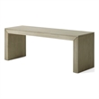 Accent Dining Bench- 48 Inch Taupe Gray Finish- Panel Legs Acacia Wood