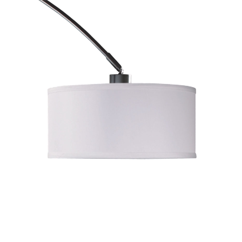 Arch Floor Lamp with Adjustable Arm- White Shade- Marble Base- 81 Inch