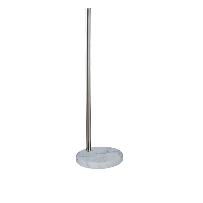 Arch Floor Lamp with Adjustable Arm- White Shade- Marble Base- 81 Inch