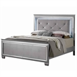 Queen Bedroom Set- Gray Wood- 2 Piece Set with Nightstand