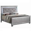 Queen Bedroom Set- Gray Wood- 2 Piece Set with Nightstand