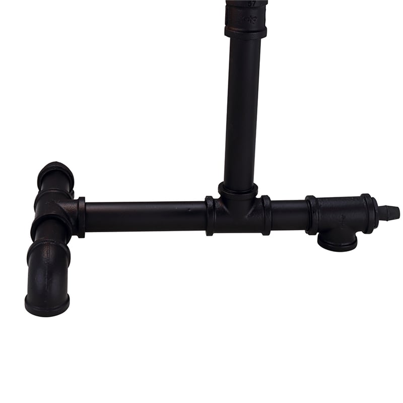 Desk Lamp- Industrial Pipe Style w Steampunk Design- Matte Black Metal