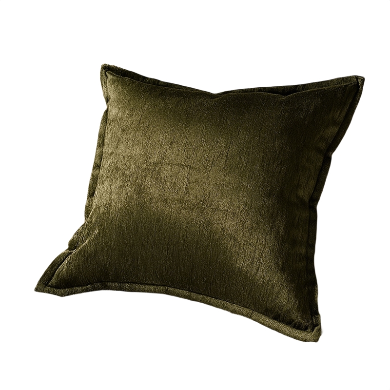 Dey Throw Pillow Cover- Deep Forest Green Velvet Luxe Shine- 20 Inch Square