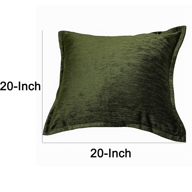 Dey Throw Pillow Cover- Deep Forest Green Velvet Luxe Shine- 20 Inch Square