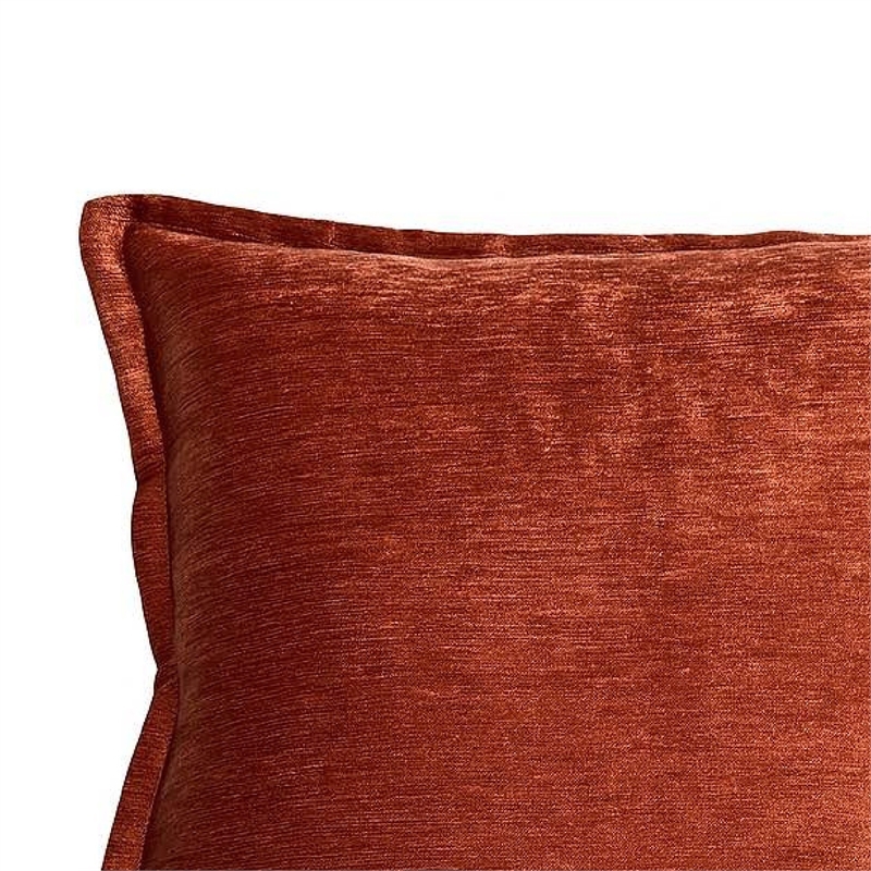 Dey Throw Pillow Cover- Rose Copper Brown Velvet Luxe Shine- 20 Inch Square
