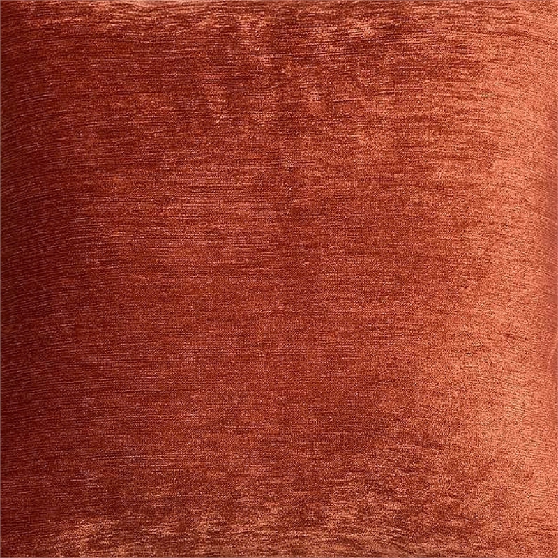 Dey Throw Pillow Cover- Rose Copper Brown Velvet Luxe Shine- 20 Inch Square