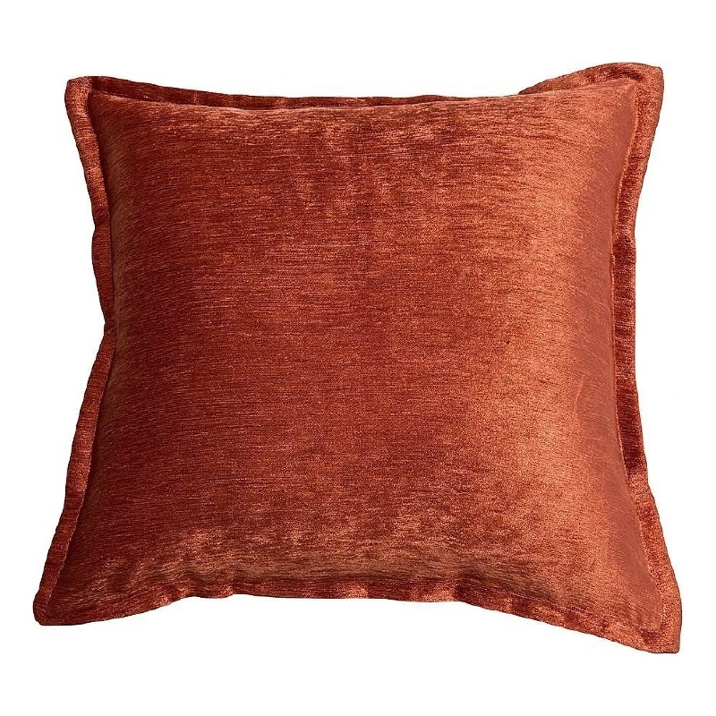 Dey Throw Pillow Cover- Rose Copper Brown Velvet Luxe Shine- 20 Inch Square