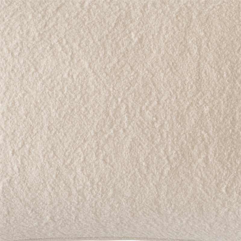 Hez Lumbar Throw Pillow- Plush Ivory Textured Fabric- 16x24 Rectangular