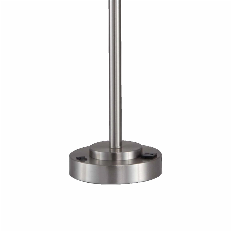 Lesy Accent Table Lamp- 28 Inch- Smoke Gray Crystal Shade- Metal Base