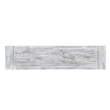 Outdoor Dining Bench- 63 Inch Sandblasted Gray Slatted Seat- Black Legs
