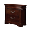 Queen Bedroom Set- Brown Wood- 2 Piece Set with Nightstand