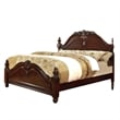 Queen Bedroom Set- Brown Wood- 2 Piece Set with Nightstand