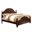 Queen Bedroom Set- Brown Wood- 2 Piece Set with Nightstand