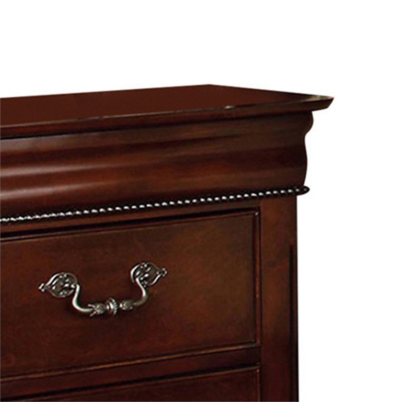 Queen Bedroom Set- Brown Wood- 2 Piece Set with Nightstand