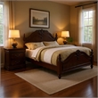 Queen Bedroom Set- Brown Wood- 2 Piece Set with Nightstand