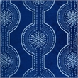 Zey Throw Pillow Cover- Snowflake Embroidered Blue Velvet- 20 Inch Square