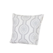 Zey Throw Pillow Cover- Snowflake Embroidered White Velvet- 20 Inch Square