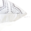 Zey Throw Pillow Cover- Snowflake Embroidered White Velvet- 20 Inch Square