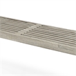 Cior Outdoor Dining Bench- 62 Inch Slatted Gray Acacia Wood- Sled Base