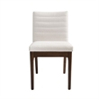 Dining Side Chair Set of 2-- Channel Stitching- Light Beige Fabric