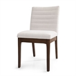 Dining Side Chair Set of 2-- Channel Stitching- Light Beige Fabric