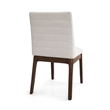 Dining Side Chair Set of 2-- Channel Stitching- Light Beige Fabric