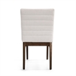 Dining Side Chair Set of 2-- Channel Stitching- Light Beige Fabric