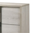 Queen Bedroom Set- White Wash- Chrome- 3 Piece Set with 2 Nightstands