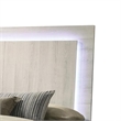 Queen Bedroom Set- White Wash- Chrome- 3 Piece Set with 2 Nightstands
