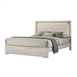 Queen Bedroom Set- White Wash- Stone Gray- 2 Piece Set with Nightstand