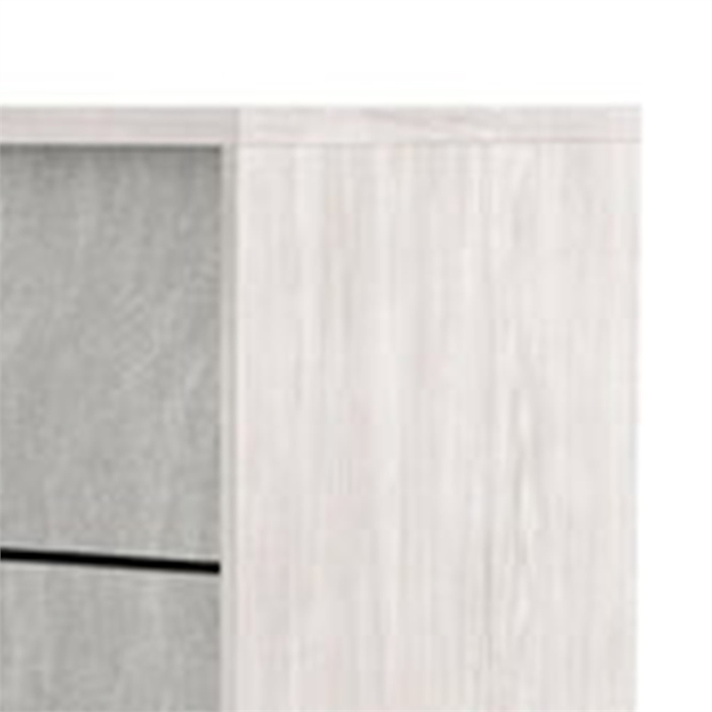 Queen Bedroom Set- White Wash- Stone Gray- 3 Piece Set with 2 Nightstands