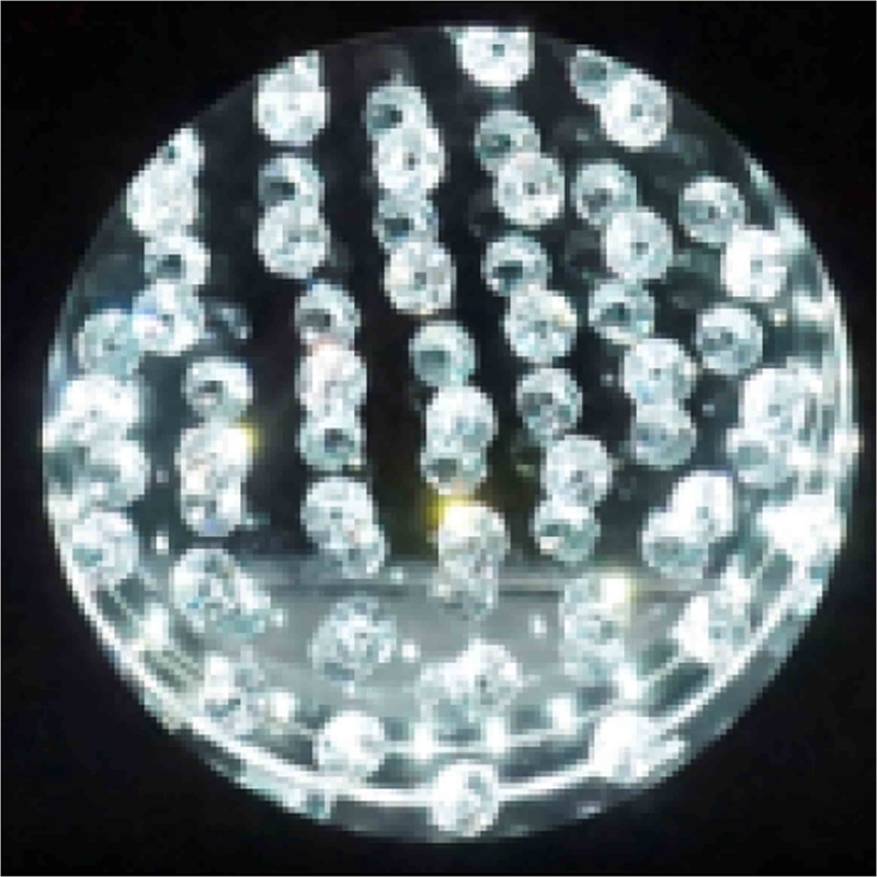 Accent Table Lamp- Square Crystal LED Panel- 22 Inch Black Pewter