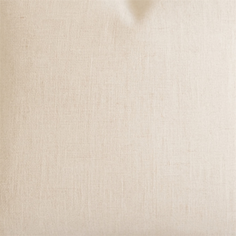 Niva Square Throw Pillow- Linen-Like Ivory- Decorative Stitched trim 24x24