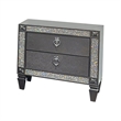 Queen Bedroom Set- Gray- Nickel Wood- 2 Piece Set with Nightstand