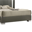 Queen Bedroom Set- White- Gray Wood- 2 Piece Set with Nightstand